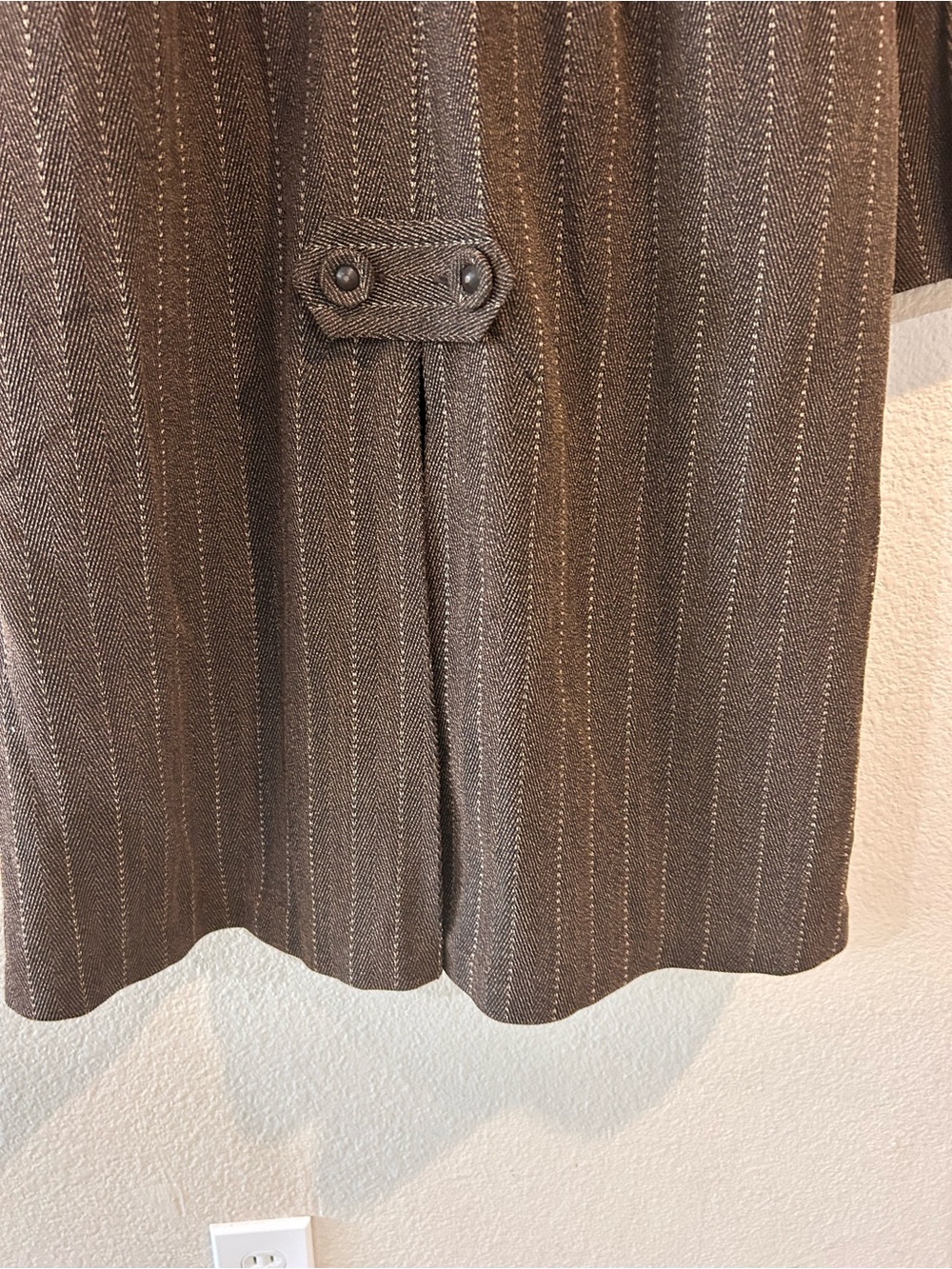 Vintage Louis Verdad Pinstripe Suit Trench Coat. View 4
